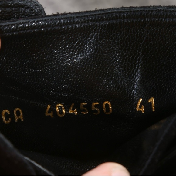 SAINT LAURENT PARIS BLACK SUEDE AND LEATHER STRAPPY JODHPUR BOOTS 41 / 10 US - Picture 7 of 8